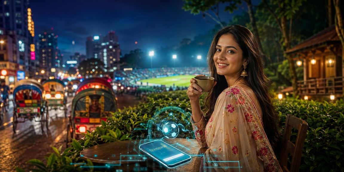 ঢাকার একটি ক্যাসিনো বেটিং এলাকা চা বাগানের পাশে